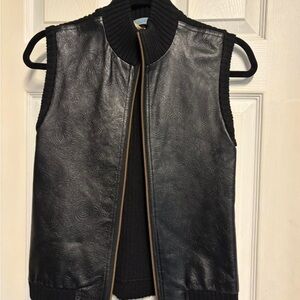 Black leather  Vest